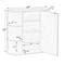 Basicwise White Wall Mounted Bathroom Storage Cabinet Organizer, Mirrored Vanity Medicine Chest w/Open Shelves QI003745 - alternate 7